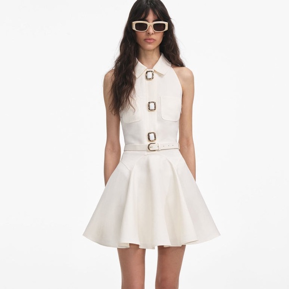 Self-Portrait Dresses & Skirts - Self-Portrait NWOT CREAM LINEN MINI DRESS